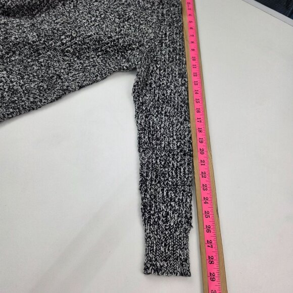 Soft Surroundings M Black White Marled Knit Lace Hem Tunic Sweater Boho Cozy - Picture 15 of 15